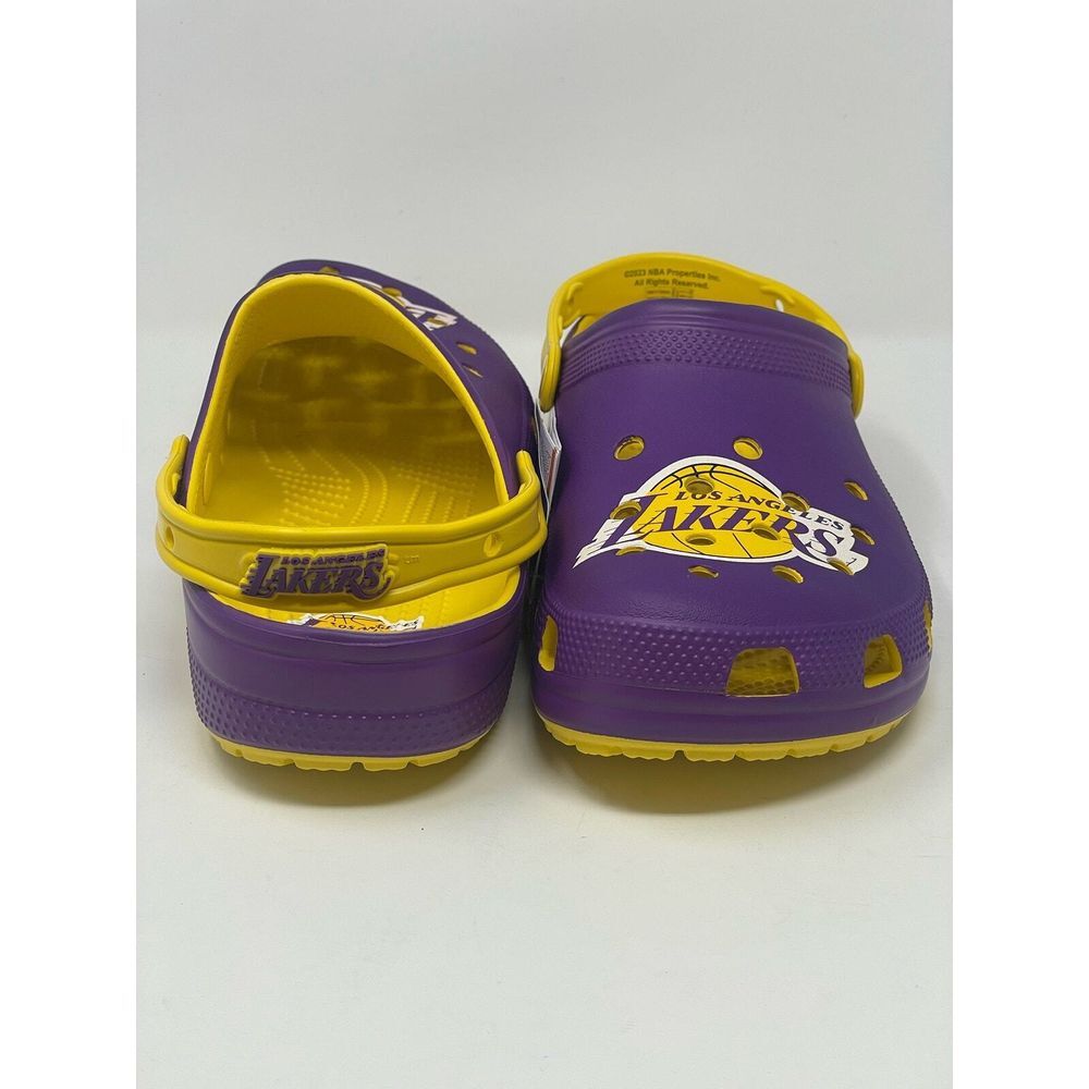 CROCS Los Angeles LA Lakers Classic Clogs NEW Men's Size 10 / Women's Size 12 - Picture 2 of 12